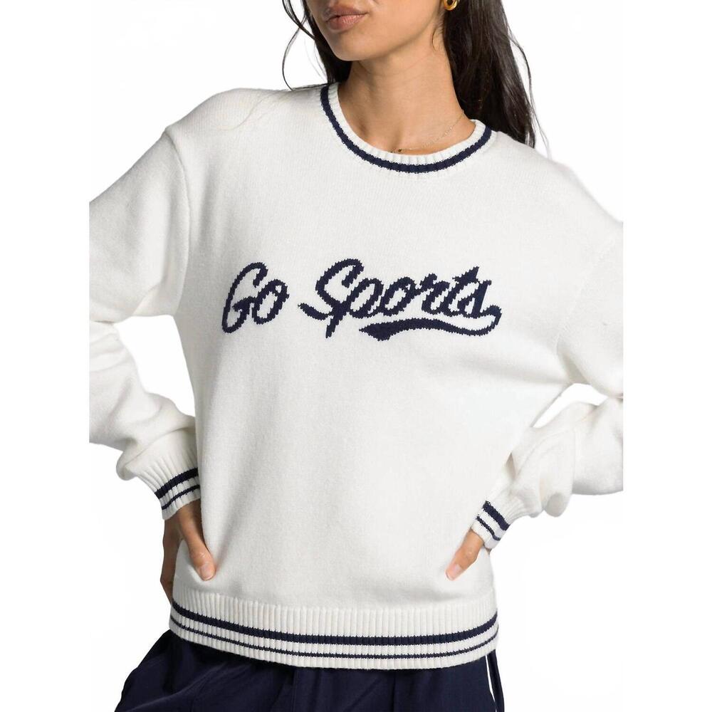 NEW THREAD & SUPPLY go sports sweater in white - Picture 3 of 3